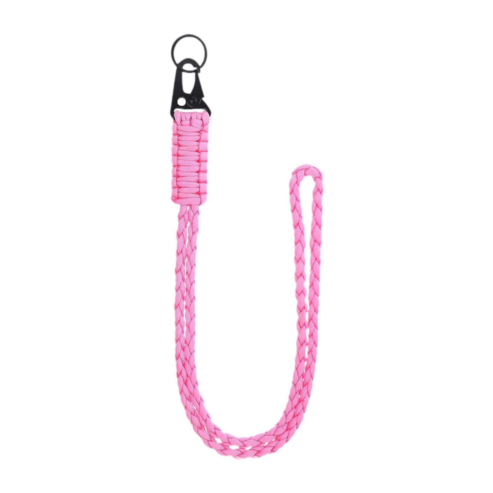 CALANDIS Paracord Lanyard Necklace Braided Key Lanyard for Climbing Outdoor Men Women Pink | Paracord Bracelets | Emergency Gear | 0 & Hiking-image-24
