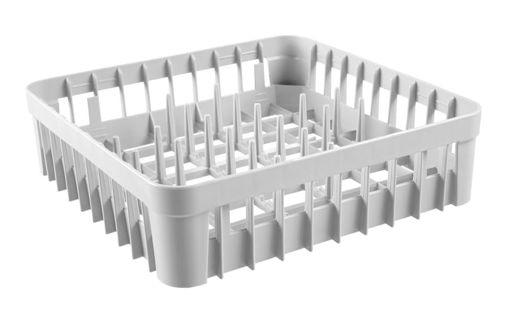 HENDI Lavastoviglie industriale, per cestelli 40x40 cm, con comando elettromeccanico, macchina lavapiatti lavabicchieri lavatazze, 230V, 2800W, 470x510x(H)710mm, acciaio inossidabile