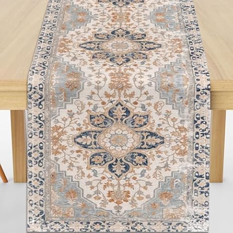 BUUGVM Boho Table Runner 72 inches Cover