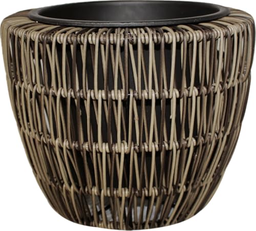Trend Line Polyrattan Pflanztopf Ø 24 x 20 cm braun Körbe, Blumentöpfe, kästen & Untersetzer