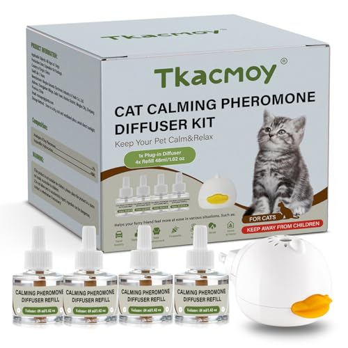 Cat Calming Diffuser, 4-in-1 Pheromone Refills for Anxious Cats, 120-Day Continuous Stress Relief for Multi-Cat Harmony (C) - image 8