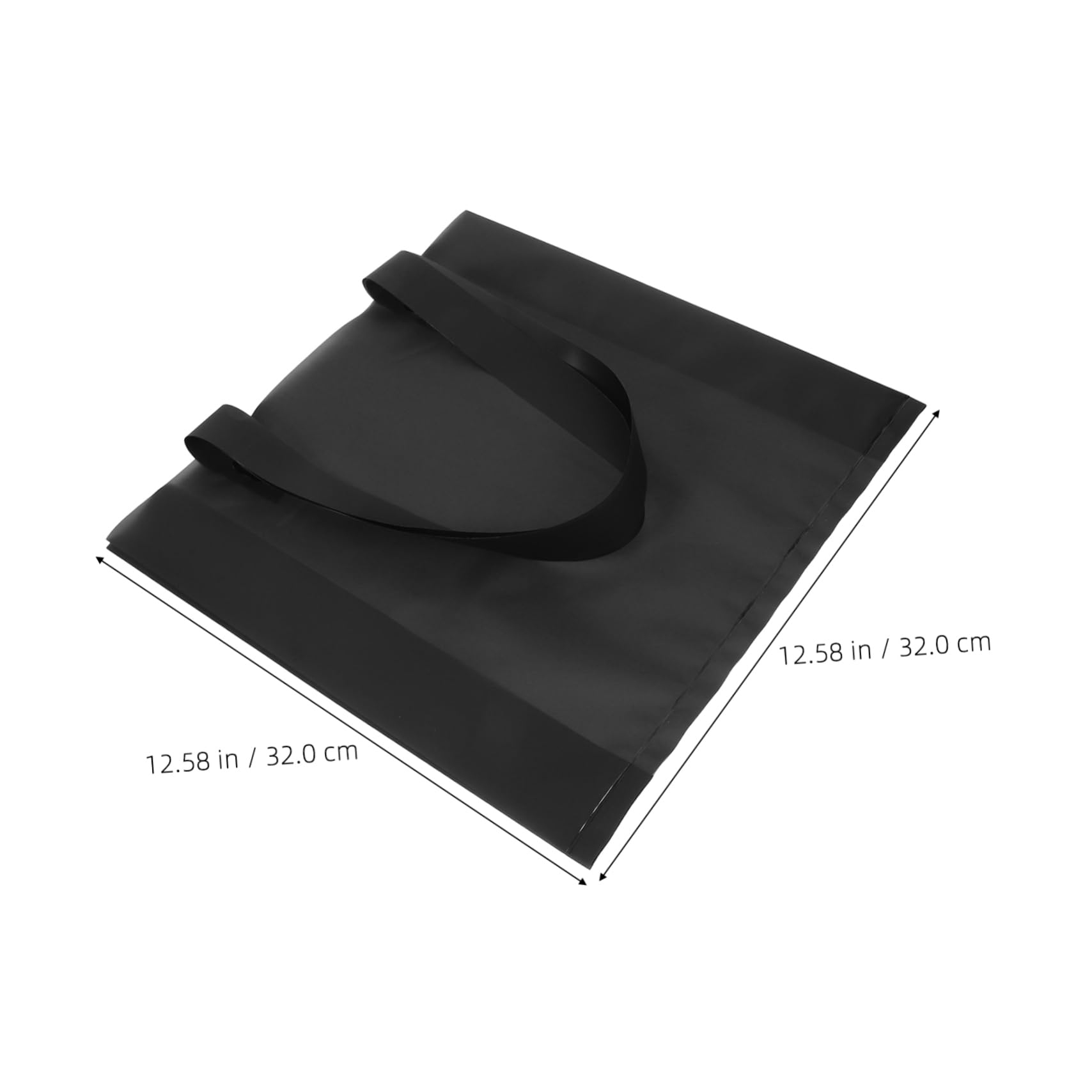 Cabilock 50pcs Heavy Duty Tote Bags Black Shoulder Style Aesthetic Practical for Clothing Store Shopping