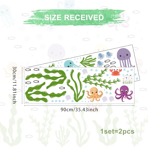 Vinilos Decorativos Medusas Marinos 2 Hojas 30x90 cm miniatura 2