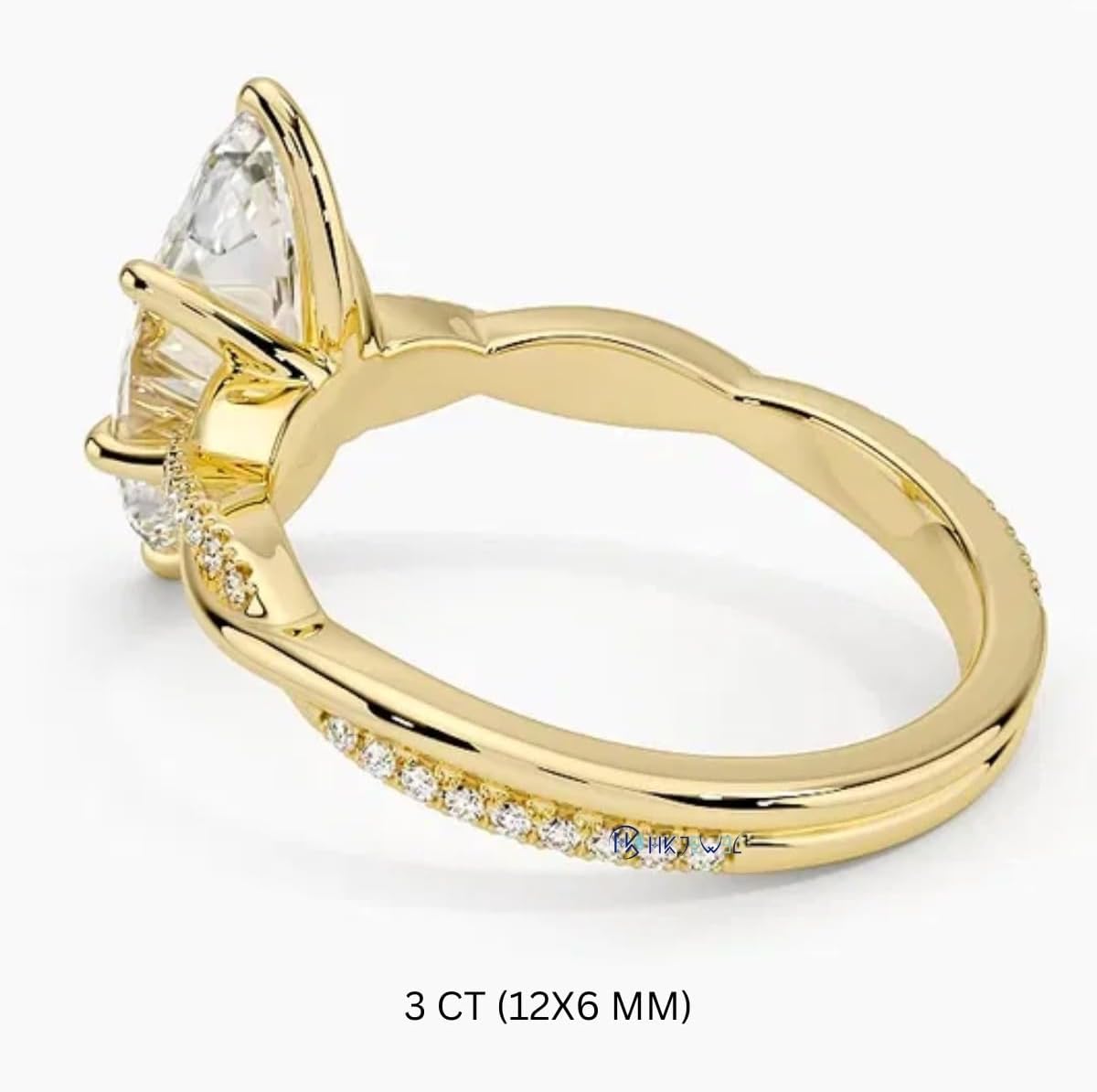 1-5 CT Marquise Moissanite Engagement Ring Colorless VVS1 10K 14K 18K Solid Gold & 925 Sterling Silver Twisted Vines Moissanite Ring Christmas Gift For Women
