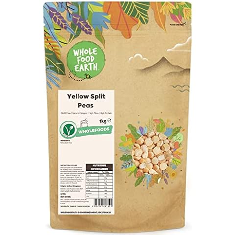 Wholefood Earth Yellow Split Peas 1 kg - High Fibre, High Protein Cover