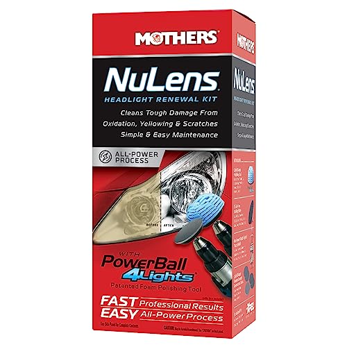Mothers NuLens Headlight Renewal Kit — Quickly Restores & Maintains Clarity on All Headlight Types – Includes PowerPlastic 4Lights Polish, 8 oz. with Protective, Oxidation-Inhibiting Polymers (07251) - Image 3