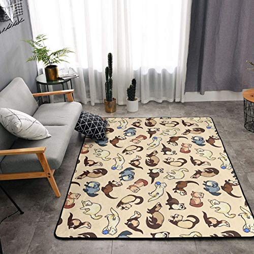 Tapis antidérapant chic pour furet avec bride de finition