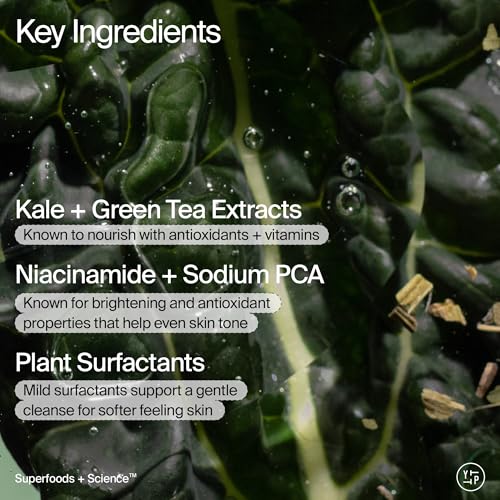 Youth To The People Superfood + Niacinamide Body Wash - Kale + Green Tea Cleanser with Nourishing Vitamins + Antioxidants, Improves Skin Texture + Dullness, Earthy + Woody Scent for Body, Vegan - Image 5