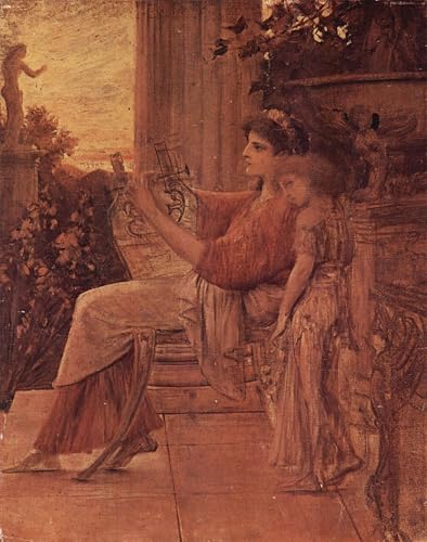 Cuadro pintura al óleo Safo de Gustav Klimt para decoración del hogar moderno
