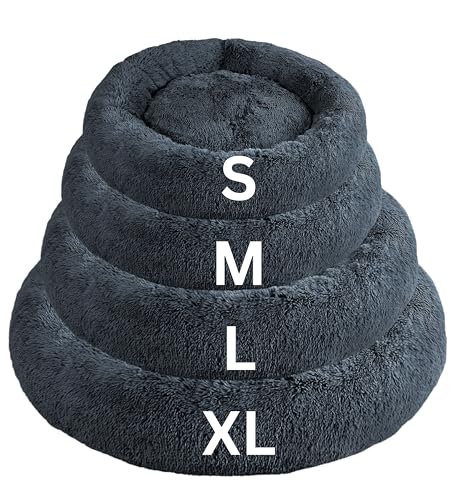 Image of ZEXSAZONE Summer Round Donut Comfortable Durable 2 in 1 and Washable Pet Bed | Cat Bed | Puppy Bed | Dog Bed | Medium Dog Bed for Cats Puppies Labrador German (Grey, Large)