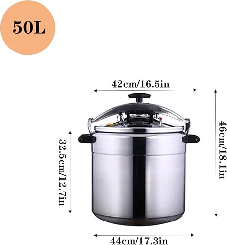 Miniatura 6 de Xplosion - Recipientes a presión comerciales multifunción a prueba de 50 cuartos de galón, cocinas de aluminio para hoteles grandes, cocinas, estufa