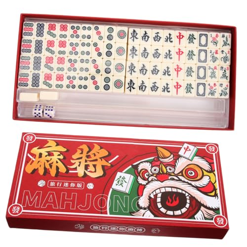 Mini Mahjong Chinois de Voyage Compact : Petit Jeu Portable pour Maison et Fête