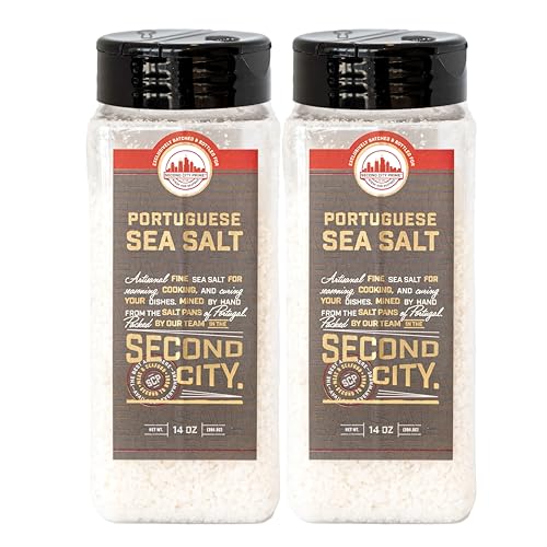 Portuguese Sea Salt Fleur De Sel 14oz (2 Pack) Our Handcrafted, G...