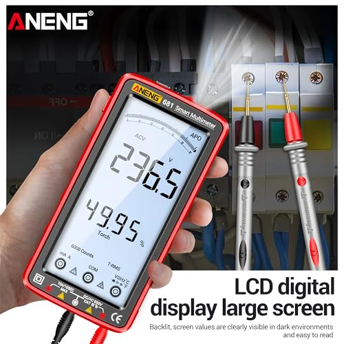 Multimètre numérique rechargeable 681 pour localiser les pannes de tension AC/DC