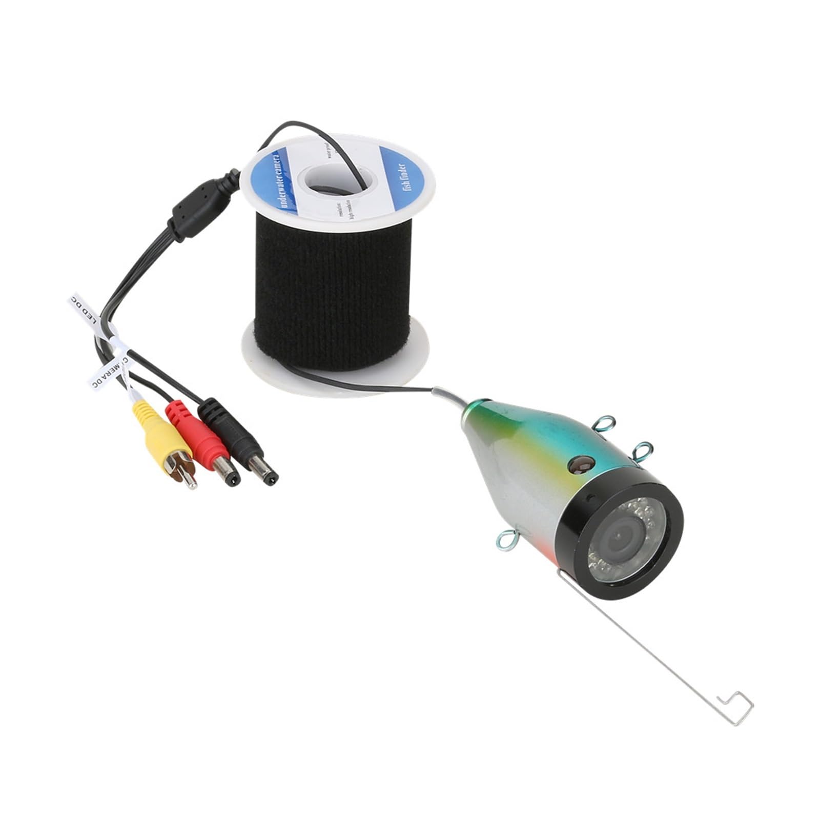 Telecamera Subacquea Pesca, 9 pollici DVR Fish Finder Pesca subacquea 1080P Fotocamera HD 1280 * 720 15 LED bianchi + 15 pezzi Lampada a infrarossi 15 m Fotocamera for la pesca(30m cable with DVR)