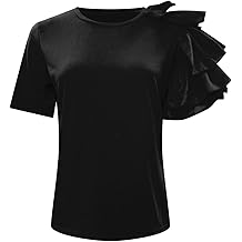 Summer Independent Station Europe and The United States Border Solid Color Fashion Ruffles Short Sleeves