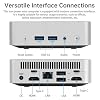 Mini PC (4C/4T) 8GB RAM 128GB SSD Support 2T desktop computers windows/WiFi/BT/DC/RJ45 LAN 1000M/USB*4/USB-C*2 /HDMI*2 4K Dual Display 2.4G/5G WiFi & BT4.2 Mini Desktop Computer Home Office (N3700)