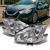 For Maxima 4Dr Sedan Projector Halogen Type Headlights Driver Left + Passenger Right Replacement