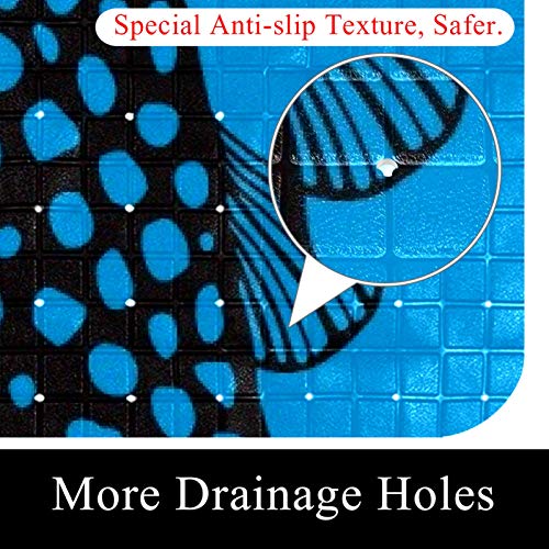 Tapis de bain pour bébé et enfant poisson bleu antidérapant baignoire