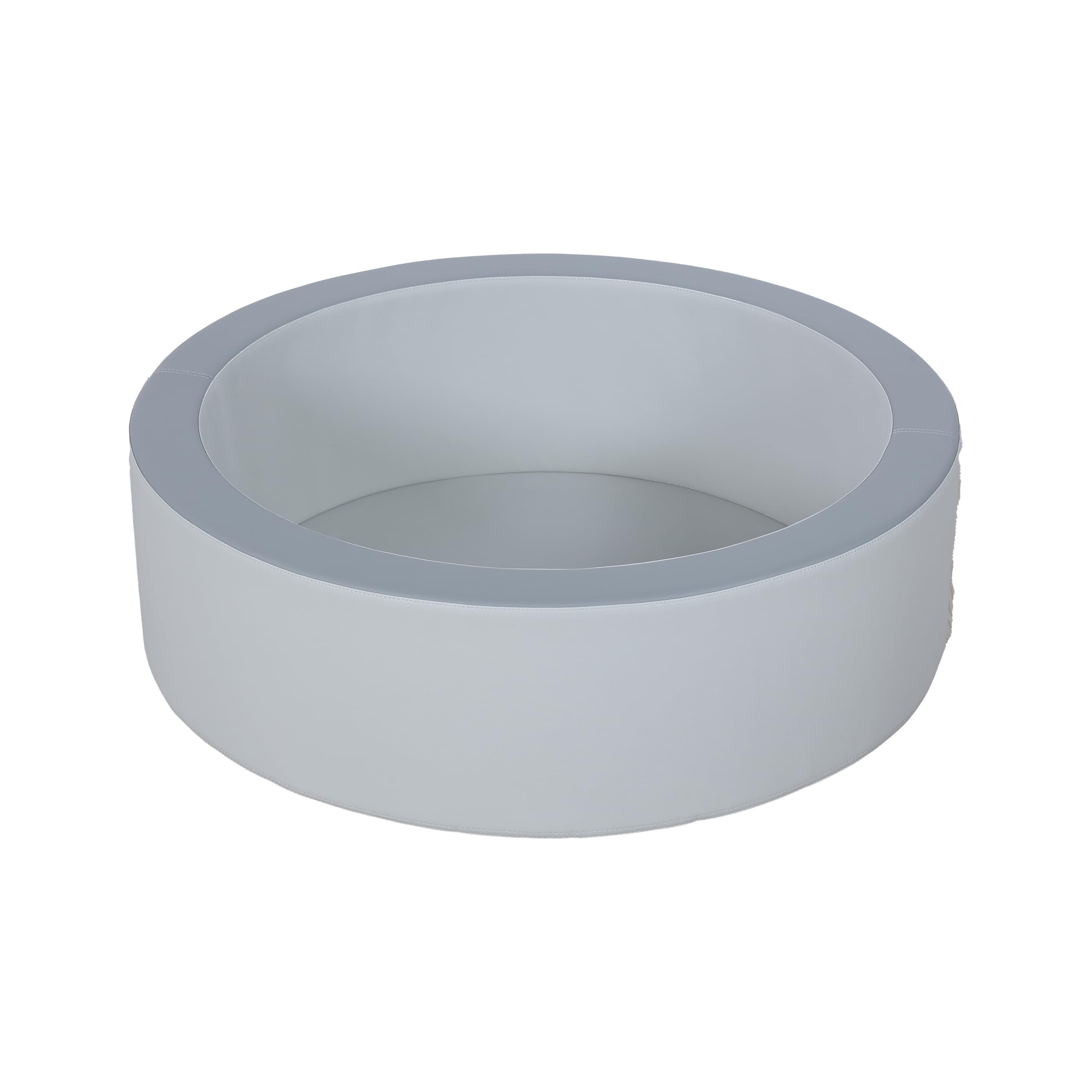 Wilwolfer Piscina de bolas para bebés: piscina de bolas de piel de alta calidad – Piscina redonda de bolas suave – Piscina de bolas de espuma para bebés – Dimensiones: 90 x 90 x 30 cm