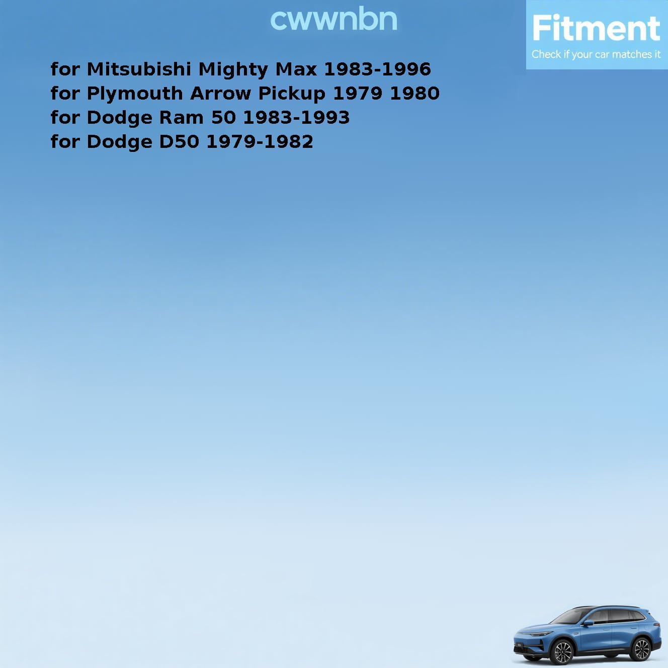 Front Lower Suspension Control Arm Bumper Replacement MB109531, MB109530 for Dodge Ram 50 1983 1984 1985 1986 1987 1988 1989 1990 1991 1992 1993 2 X