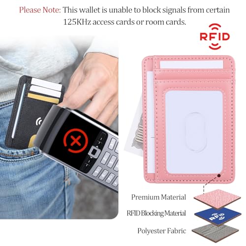 2pcs Slim Minimalist Wallet,Slim Wallet for Men,Front Pocket Wallets,RFID Blocking Leather Wallets,Credit Card Holder for Men and Women,Protable Gifts For Him Her4