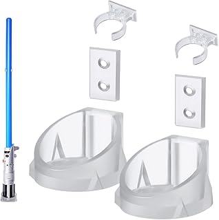 2 Pack Clear Lightsaber Wall Mount, Lightsaber Holder Rack Compatible with Galaxy’s Edge Lightsabers, Darth Revan Lightsaber, Darth Vader Sabers and Most Lightsaber