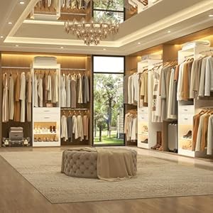 Unikito 8FT Closet System with 2 Wood Drawers and Adjustable Shoes Rack, Closet Organizer System with 3 Hanging Rods, 96’’ Walk-in Closet Wardrobe, Garment Rack, 96" W x 15" D x 80" H, White Unikito 8FT Closet System with 2 Wood Drawers and Adjustable Shoes Rack Closet Organizer System with 3 Hanging Rods 96 Walk in Closet Wardrobe Garment Rack 96 W x 15 D x 80 H White