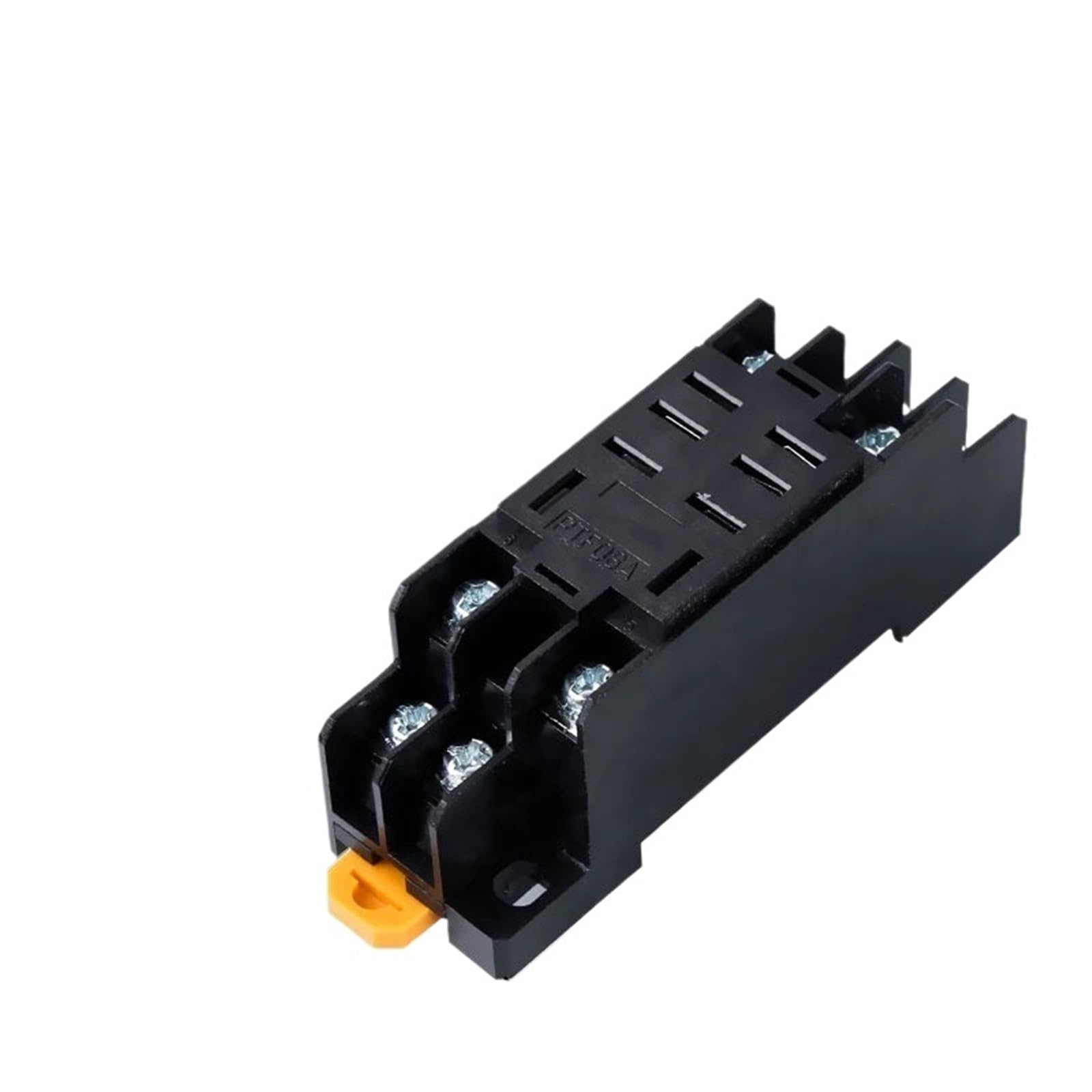 Base de prise de relais à 8 broches P58 noire pour rail DIN PTF08A