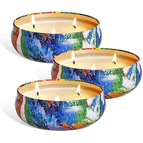 YIIA Citronella Candles Set 3, 13.5 oz Each Scented Candle Soy Wax, Outdoor and Indoor … Cover