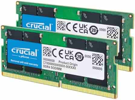 Crucial RAM 32GB Kit (2x16GB) DDR4 3200MHz CL22 (or 2933MHz or