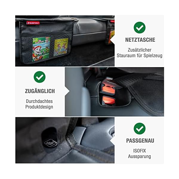 ATHLON TOOLS Kindersitz-Unterlage mit Seitenschutz - Optimale Passform - Isofix kompatibel - Dick gepolstert - für… – Bild 4