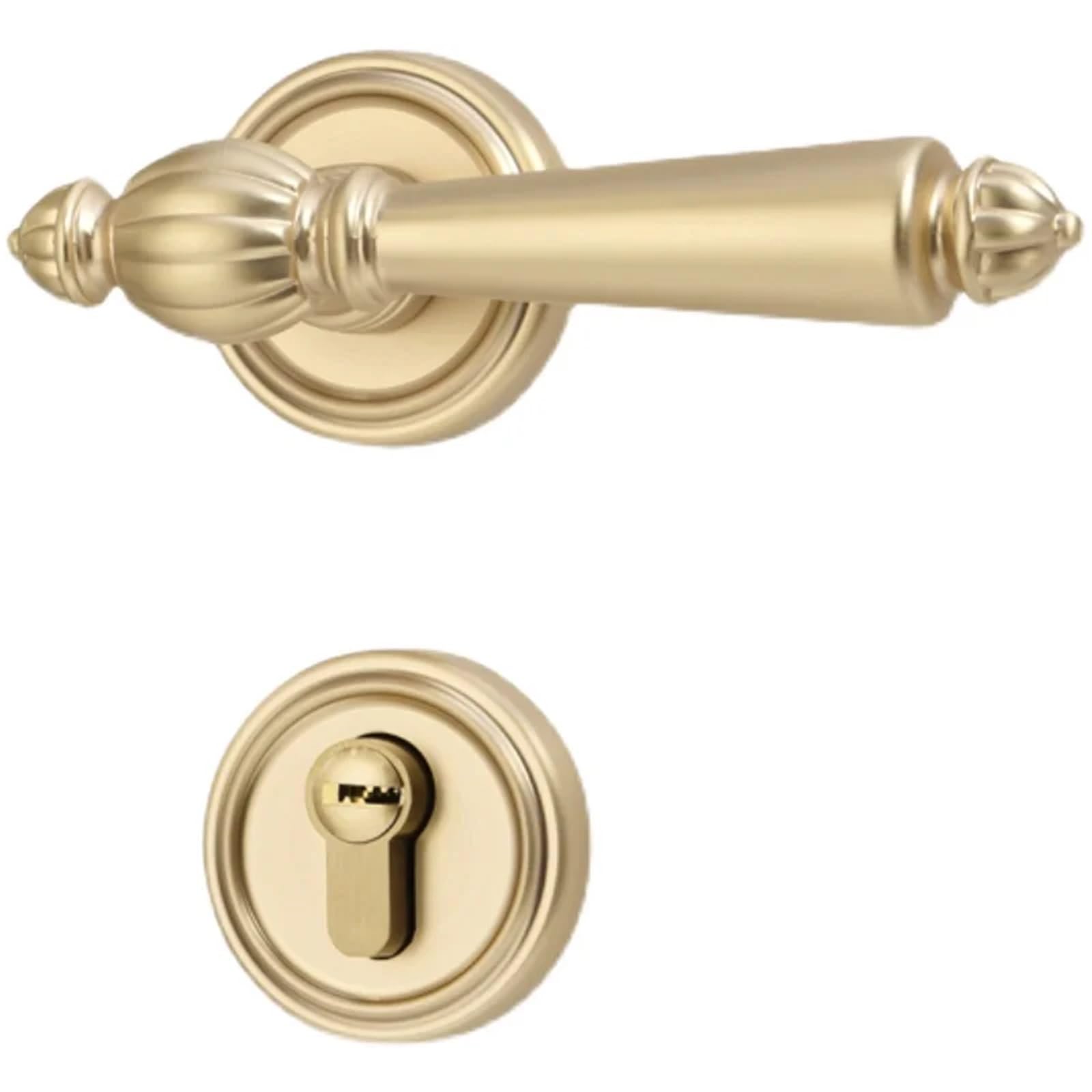 Sxolcoufoh Fs999-Tls Brushed Copper Door Lock Indoor Wooden Split Handle 1Pcs