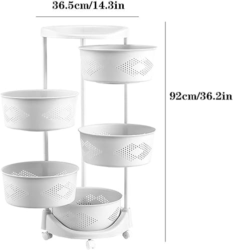 Miniatura 3 de Organizador de aperitivos apilable de 45 niveles estante giratorio de esquina para almacenamiento de frutas y verduras cesta de almacenamiento de