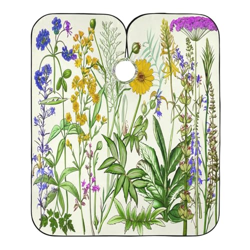 Flowers (2) capa para corte de cabello impermeable profesional para barbería y salón con cierre ajustable de broches miniatura 2