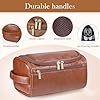 Zocipro Leather Toiletry Bag for Men, PU Artificial Leather Wash Bag for Travel, Gym & Shaving, Dry & Wet Separation with 3 Compartments - Perfect Men's Hanging Washbag with Shoe Bag #4