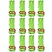 TRIWONDER Corde de Tente Réfléchissante 4 m Corde en Nylon Diamètre 4 mm Ficelle avec Tendeur 6 ou 12 Pièces pour Camping Randonnée Bâche Auvent (A - Vert Fluorescent (Φ4mm) - 12 Pièces)