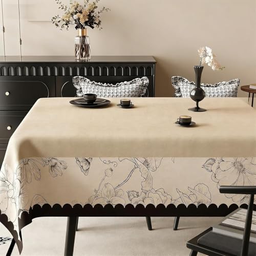 Nappe vintage imperméable nappe lavable extérieure rectangulaire - 2