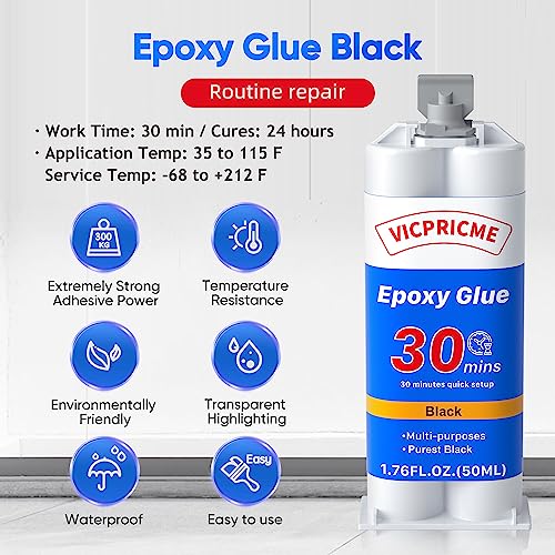 Buy Plastic Glue Black2 Part Epoxy Glue 176oz Syringe Waterproof