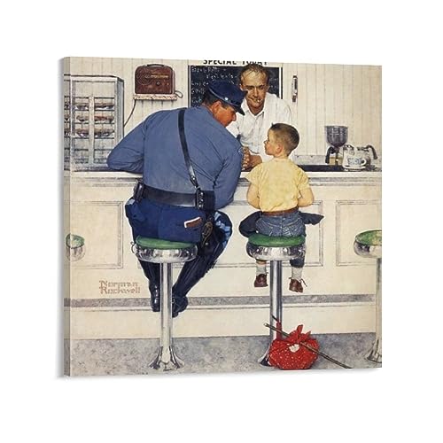 Norman Rockwell m[}bNEF̑ȐENX̉ƊGiijA[gꂽ|X^[ Ǐ LoX  |X^[ oX[ Q G ʉ EH[A[g f炵Mtg28x28inch(70x70cm