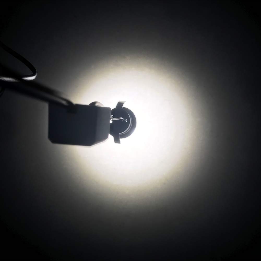 4 minifocos LED empotrables de 3 W LED blanco cálido para vitrina estación de interiores iluminación de cartón yeso, incluye transformador seperated