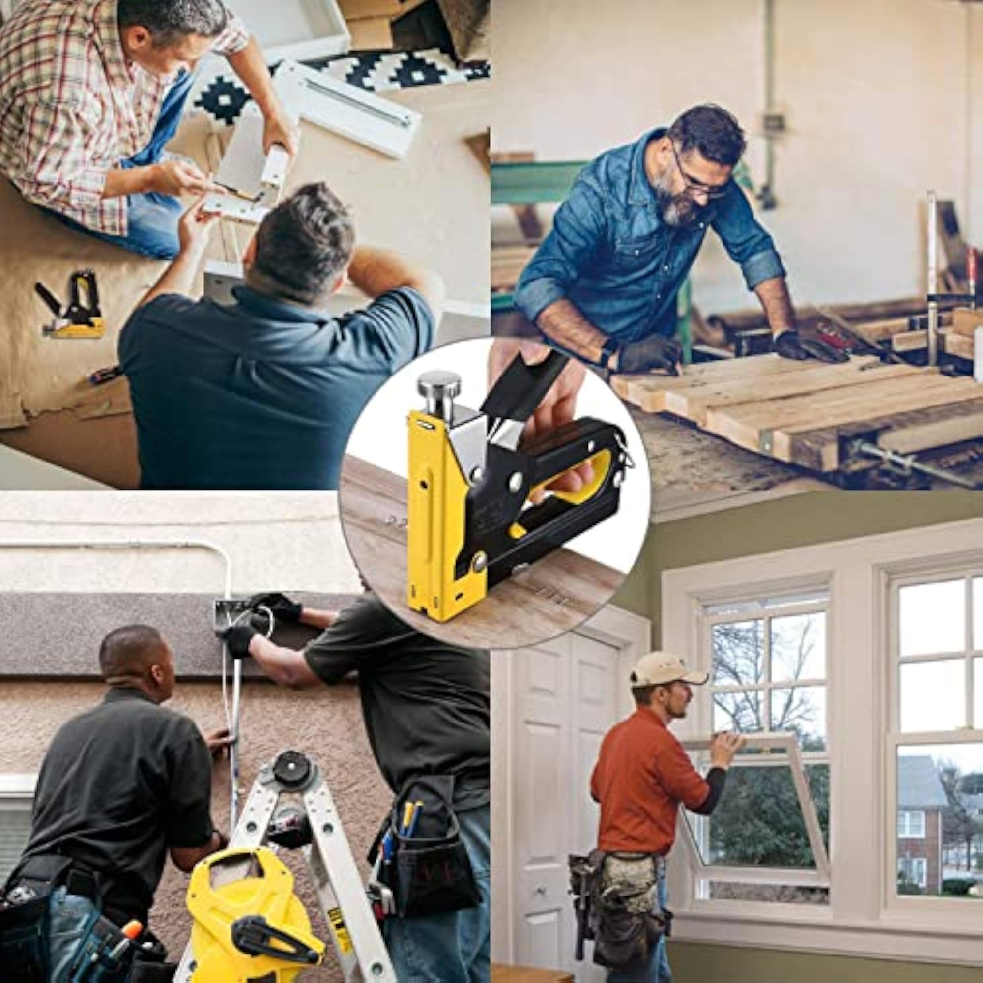 Heavy Duty 3 in 1 Metal Staple Gun with 1000 Staples