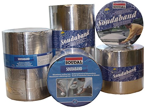 Preisvergleich Produktbild Soudal Soudaband Aludichtband Bitumenband Dachabdichtung 300mm x 10m -> alu, selbstklebend, wasserdicht