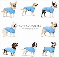 Vista 5 de Lovelonglong Ropa de bulldog para perro, camiseta en blanco para Bulldog francés, Bulldog inglés, American Pit Bull Pugs, 100% algodón, cuidado