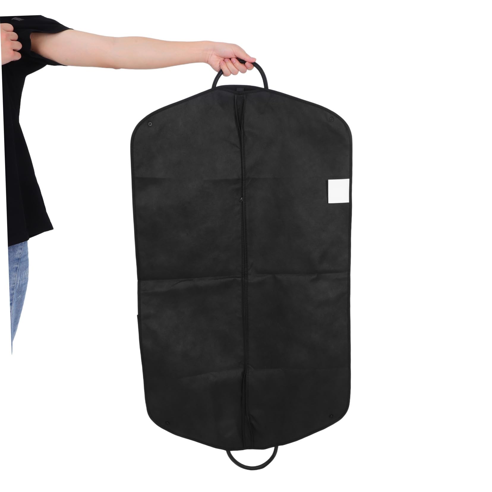 2 Piezas Fundas Ropa No Tejido con Cremallera y Asa Bolsas Protectoras Transpirables y Antipolvo para Trajes Abrigos Chaquetas Para Viajes y Armario