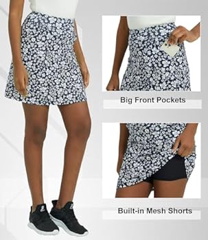 Bezioner Meisjes Tennisrok met Shorts, Golf Skort met Dubbele Zakken, Geplooide Rok, Skater Mini Schoolrok, 4-5 jaar