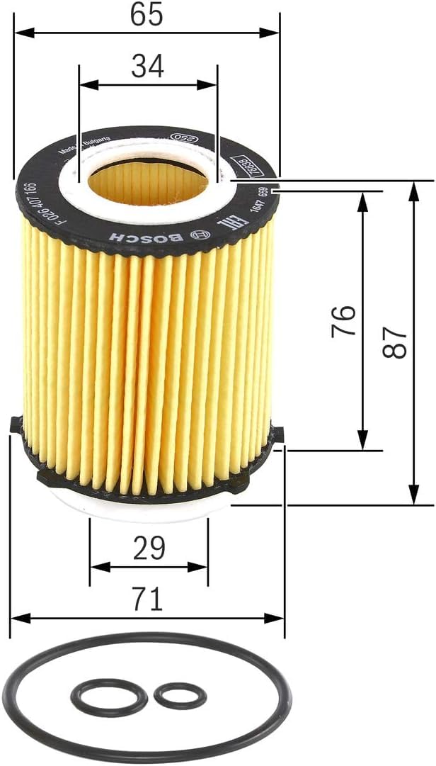 Castrol 5W-40 BOSCH オイルフィルター　P7166 Cクラス F026407166 輸入車用オイルフィルター 1個 BOSCH(ボッシュ) 【通販