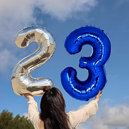 Nuwdhp 40 Inch Giant Navy Blue Number 6 Balloon, Helium Mylar Foil Number Balloons For Birthday Party thumb #5