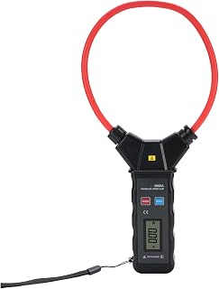 Clamp Meter, AC Electrical Tester with 0-5000A 0-6000V Backlit LCD Display Flexible Coil Large Current Clamp Meter, AC Current Flexible Clamping Testers