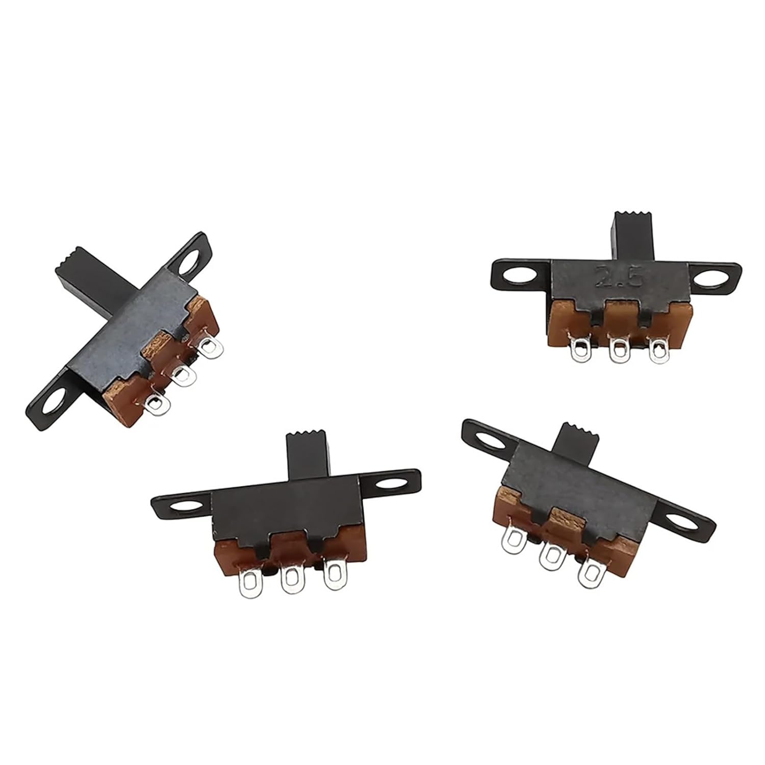 Power Switch, mini Micro Switch,Toggle Switch， ﻿ Pack of 20 Black SS12F15 Mini SPDT Slide 50V 0.5A 3-6mm Handle Height for DIY(3mm)